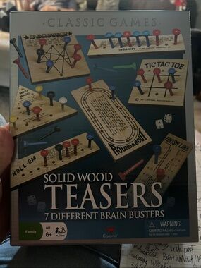 Like New, Cardinal Solid Wood Teasers Puzzle Set - 7 Puzzles